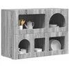Image de vidaXL Buffet Gris Sonoma 80,5 x 35 x 59 cm Bois d'ingénierie, Buffet rectangulaire Chic, Rangement spacieux, Style Moderne, Bois Solide, Meuble Salon Polyvalent