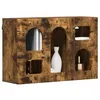 Image de vidaXL Armoire suspendue Chêne fumé 60 x 20 x 40 cm Bois d'ingénierie, Salle de bain, baignoire rectangulaire au design moderne, caractéristiques durables et style compact pour un usage efficace de l'