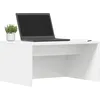 Image de vidaXL Bureau Mural Blanc 60 x 45 x 30 cm Bois d'ingénierie, Bureau Flottant Moderne, en Bois Robuste, Espace de Travail stylé, Meuble Compact, Design rectangulaire