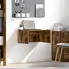 Image de vidaXL Bureau mural Chêne fumé 60 x 45 x 30 cm Bois d'ingénierie