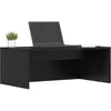 Image de vidaXL Bureau Mural Chêne Noir 80 x 45 x 30 cm Bois d'ingénierie, Bureau Flottant Moderne, en Bois Robuste, Espace de Travail stylé, Meuble Compact, Design rectangulaire