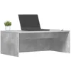 Image de vidaXL Bureau Mural Gris béton 80 x 45 x 30 cm Bois d'ingénierie, Bureau Mural Rectangulaire, Table Flottante Durable, Espace Compact, Mobilier en Bois Ingénieux