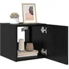 Image de vidaXL Meuble TV Mural Chêne Noir 30,5 x 35 x 30 cm Bois d'ingénierie, Salon Moderne, Meuble Mural rectangulaire, étagère TV élégante, Bois d'ingénierie, Rangement Dynamique