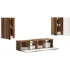 Image de vidaXL Ensemble Meuble TV 4 pcs Bois Ancien Bois d'ingénierie, Ensemble de Meubles Moderne, déco stylée, Rangement Pratique pour Le Salon, Centre de Divertissement Polyvalent, Design Intelligent