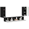 Image de vidaXL Ensemble Meuble TV 4 pcs Noir Bois d'ingénierie, Décor Moderne, Centre de Divertissement, Ensemble Salon, Mobilier Pratique, Unité de Rangement, Support multimédia, Étagères fonctionnelles
