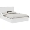 Image de vidaXL Lit de Rangement Blanc 160 x 200 cm Bois d'ingénierie, Lit rectangulaire Moderne, en Bois Durable, pour Un Rangement stylé dans Votre Chambre
