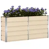 Image de vidaXL Jardinière Ivoire 160 x 40 x 75 cm Acier, Jardin et terrasse, Modernes, matériaux durables et écolos pour Le mobilier et la Deco d'extérieur, Style élégant et Fonctionnel