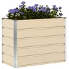 Image de vidaXL Jardinière Ivoire 480 x 50 x 45 cm Acier galvanisé, Jardin et terrasse, Style Industriel, matériaux durables, mobilier d'extérieur, Options écologiques, esthétique Moderne