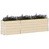 Image de vidaXL Jardinière Ivoire 290 x 90 x 75 cm Acier galvanisé, Jardin et terrasse, Jardinier Industriel, conteneur métal Robuste, déco extérieure, Essentiels urbains, déco en Acier