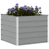 Image de vidaXL Jardinière Gris clair 100 x 100 x 75 cm Acier, Solutions pour le jardin et la terrasse, design moderne, matériaux durables, améliorez vos espaces extérieurs, explorez des options stylées dès au