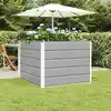 Image de vidaXL Jardinière Gris clair 100 x 100 x 75 cm Acier