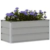 Image de vidaXL Jardinière Gris Clair 100 x 50 x 45 cm Acier galvanisé