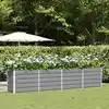 Image de vidaXL Jardinière Gris clair 480 x 50 x 45 cm Acier galvanisé