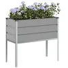 Image de vidaXL Jardinière Gris clair 100 x 45 x 90 cm Acier galvanisé, Jardin et terrasse, meubles industriels, matériaux super pour espaces extérieurs, pour tous les styles et toutes les utilisations, utilis