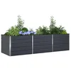 Image de vidaXL Jardinière Anthracite 290 x 100 x 75 cm Acier galvanisé, Bacs de Jardin et terrasse, conteneur en métal Robuste, Pot pour Fleurs résistant aux intempéries