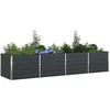 Image de vidaXL Jardinière Anthracite 195 x 100 x 45 cm Acier galvanisé, Inspiration pour jardin et terrasse, éléments industriels, conceptions durables pour espaces extérieurs, idées de déco uniques, dispos f