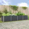 Image de vidaXL Jardinière Anthracite 195 x 100 x 45 cm Acier galvanisé