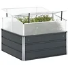 Image de vidaXL Jardinière Anthracite 100 x 100 x 77 cm Acier galvanisé, Inspiration pour Jardin et terrasse, Style Industriel avec des matériaux durables pour Une Ambiance extérieure au Top !