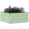 Image de vidaXL Jardinière Vert Pastel 100 x 100 x 45 cm Acier, Solutions pour le jardin et la terrasse, design moderne, matériaux durables, améliorez vos espaces extérieurs, explorez des options stylées dès a