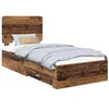 Image de vidaXL Cadre de lit Bois Ancien 90 x 200 cm Bois d'ingénierie, Rangement Pratique, mobilier de Chambre Chic, Cadre de lit Moderne, Bois aggloméré, Montage Facile, Design élégant