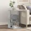 Image de vidaXL Table d'appoint Gris béton 40 x 35 x 60,5 cm Bois d'ingénierie