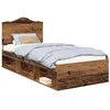 Image de vidaXL Cadre de lit Bois Ancien 90 x 190 cm Pin Massif, Cadre de lit Moderne, Design rectangulaire, Meuble Robuste, déco Minimaliste, Sommeil Confortable, Essentiel pour la Chambre
