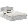 Image de vidaXL Cadre de lit Gris béton 160 x 200 cm Bois d'ingénierie, Cadre de lit rectangulaire Chic, Bois conçu, Solution de Rangement, Confortable, Facile à Monter, Gain de Place