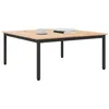 Image de vidaXL Table Basse Naturel 100 x 100 x 45 cm Bois de pin Massif, Salon, Design carré, Approche Minimaliste, Matériaux durables, Élégance Simple, pour Tous Les espaces, Qualité