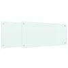 Image de vidaXL Protection de Cuisine 2 pcs Blanc 90 x 40 cm Verre trempé, Décor de Cuisine Chic, crédence Moderne, Protection résistante, Panneau en Verre, Lignes nettes pour Votre Espace Cuisine