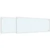 Image de vidaXL Protection de Cuisine 2 pcs Blanc 100 x 40 cm Verre trempé, Décor de Cuisine Chic, crédence Moderne, Protection résistante, Panneau en Verre, Lignes nettes pour Votre Espace Cuisine