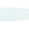 Image de vidaXL Protection de Cuisine 2 pcs Blanc 100 x 60 cm Verre trempé, Décor de Cuisine Chic, crédence Moderne, Protection résistante, Panneau en Verre, Lignes nettes pour Votre Espace Cuisine