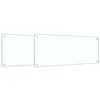 Image de vidaXL Protection de Cuisine 2 pcs Transparent 100 x 40 cm, Décor de Cuisine Chic, crédence Moderne, Protection résistante, Panneau en Verre, Lignes nettes pour Votre Espace Cuisine