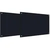 Image de vidaXL Protection de Cuisine 2 pcs Noir 90 x 50 cm Verre trempé, Décor de Cuisine Chic, crédence Moderne, Protection résistante, Panneau en Verre, Lignes nettes pour Votre Espace Cuisine
