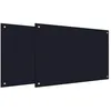 Image de vidaXL Crédence de Cuisine 2 pcs Noir 90 x 60 cm Verre trempé, Crédence en Verre Moderne, résistante à la Chaleur, Style Chic, Facile à Installer, Parfaite pour Votre Cuisine