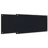 Image de vidaXL Protection de Cuisine 2 pcs Noir 100 x 50 cm Verre trempé, Décor de Cuisine Chic, crédence Moderne, Protection résistante, Panneau en Verre, Lignes nettes pour Votre Espace Cuisine