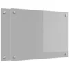 Image de vidaXL Protection de cuisine 2 pcs Gris clair 70 x 50 cm verre trempé, Dosseret de Cuisine Moderne, Verre Résistant à la Chaleur, Élégante Mise à Niveau de votre Espace, Panneau Protecteur Minimaliste
