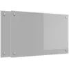 Image de vidaXL Protection de Cuisine 2 pcs Gris Clair 80 x 50 cm Verre trempé, Créez Un Style Moderne, dosseret en Verre trempé, Garde-Splash rectangulaire, protège Mur pour Cuisiner