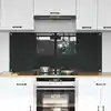 Image de vidaXL Protection de cuisine 2 pcs Gris foncé 70 x 60 cm verre trempé