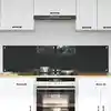 Image de vidaXL Protection de cuisine 2 pcs Gris foncé 80 x 40 cm verre trempé