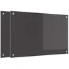 Image de vidaXL Protection de cuisine 2 pcs Gris foncé 80 x 50 cm verre trempé, Dosseret de Cuisine Moderne, Verre Résistant à la Chaleur, Élégante Mise à Niveau de votre Espace, Panneau Protecteur Minimaliste