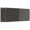 Image de vidaXL Protection de cuisine 2 pcs Gris foncé 90 x 40 cm verre trempé, Dosseret de Cuisine Moderne, Verre Résistant à la Chaleur, Élégante Mise à Niveau de votre Espace, Panneau Protecteur Minimaliste