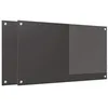 Image de vidaXL Protection de cuisine 2 pcs Gris foncé 90 x 50 cm verre trempé, Dosseret de Cuisine Moderne, Verre Résistant à la Chaleur, Élégante Mise à Niveau de votre Espace, Panneau Protecteur Minimaliste