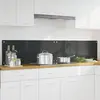 Image de vidaXL Protection de cuisine 2 pcs Gris foncé 100 x 40 cm verre trempé