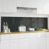 Image de vidaXL Protection de cuisine 2 pcs Gris foncé 100 x 50 cm verre trempé