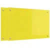 Image de vidaXL Protection de Cuisine 2 pcs Jaune 80 x 50 cm Verre trempé, Dosseret de Cuisine Moderne, Verre Résistant à la Chaleur, Élégante Mise à Niveau de Votre Espace, Panneau Protecteur Minimaliste