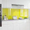 Image de vidaXL Protection de cuisine 2 pcs Jaune 90 x 60 cm verre trempé