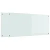 Image de vidaXL Protection de Cuisine 2 pcs Blanc 110 x 50 cm Verre trempé, Créez Un Style Moderne, dosseret en Verre trempé, Garde-Splash rectangulaire, protège Mur pour Cuisiner