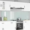 Image de vidaXL Protection de cuisine 2 pcs Blanc 110 x 60 cm verre trempé