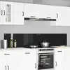 Image de vidaXL Protection de cuisine 2 pcs Noir 110 x 40 cm verre trempé