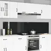 Image de vidaXL Protection de cuisine 2 pcs Noir 110 x 50 cm verre trempé
